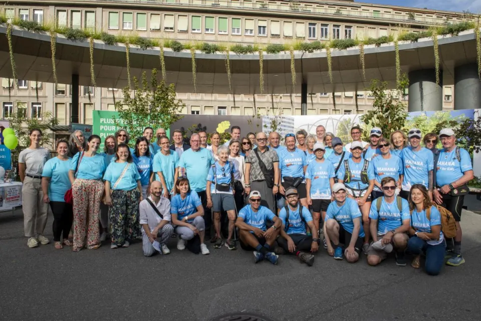 Partecipanti alla "Marche pour la Vie"