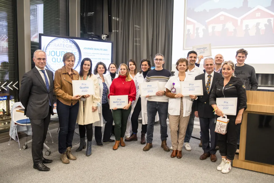 Equipes gagnantes de la Journée qualité 2022 des HUG