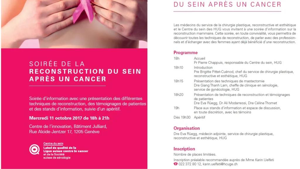 Soirée de la reconstruction du sein après un cancer